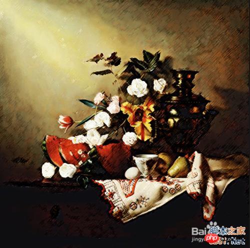 PS将一幅图片添加绘画效果教程