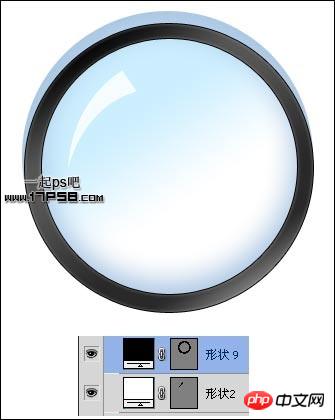 photoshop利用路径及图层样式制作出逼真精致的放大镜