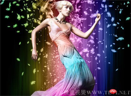 Photoshop CS5点状形态画笔打造炫彩雪花